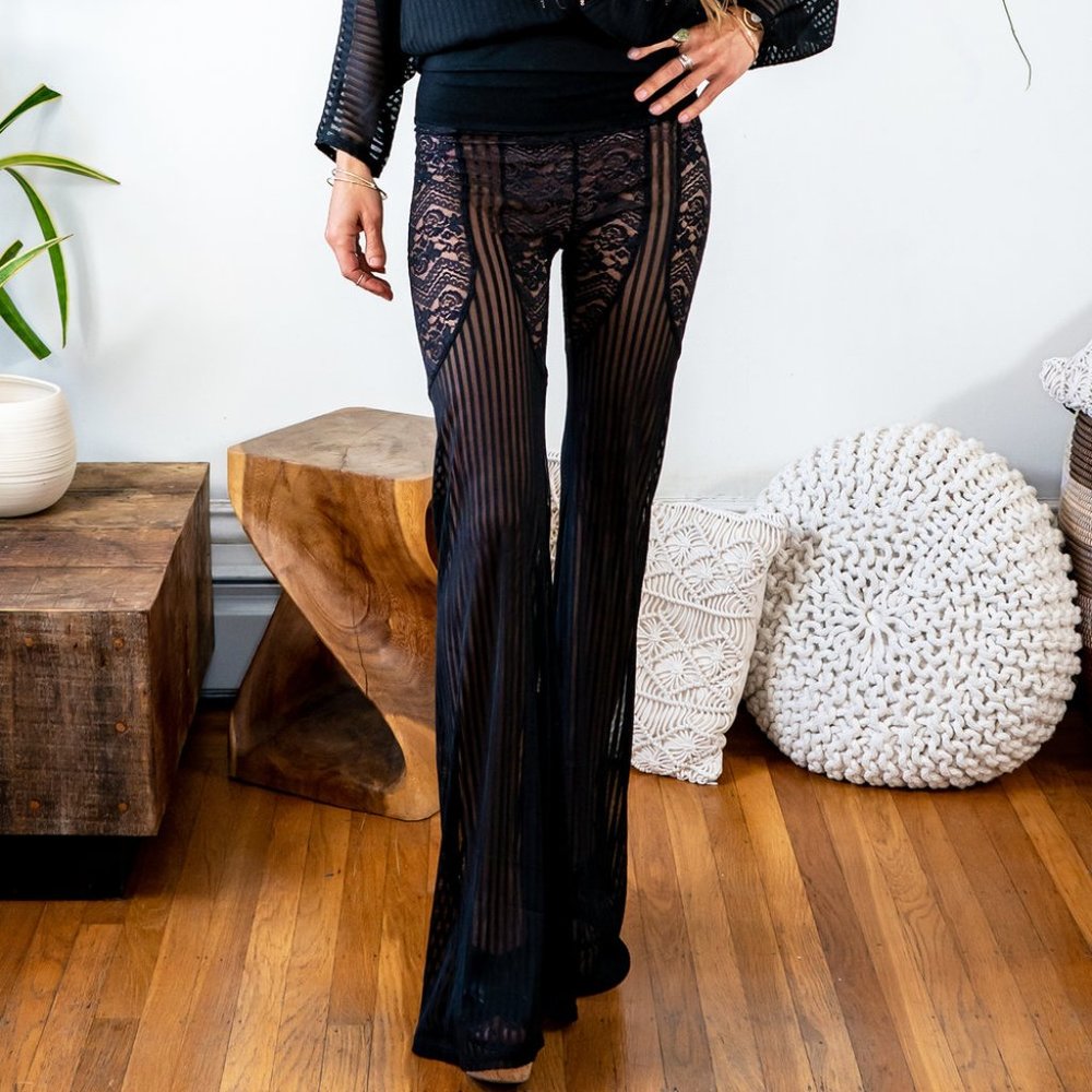 Lace Flare Pants